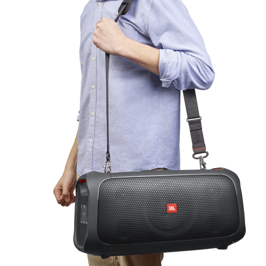JBL PartyBox On-The-Go - Black - Portable party speaker with built-in lights and wireless mic - Detailshot 4 image number null